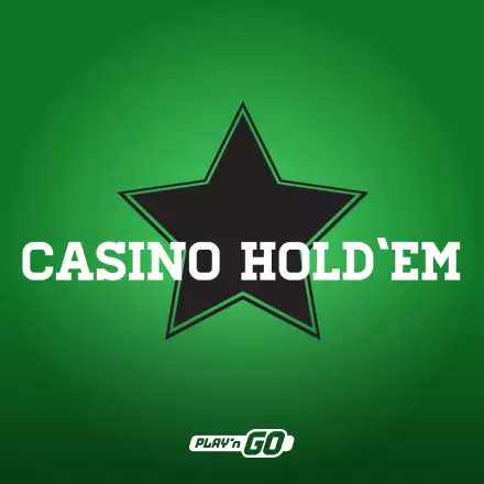 Casino Hold Em table with community cards and chips